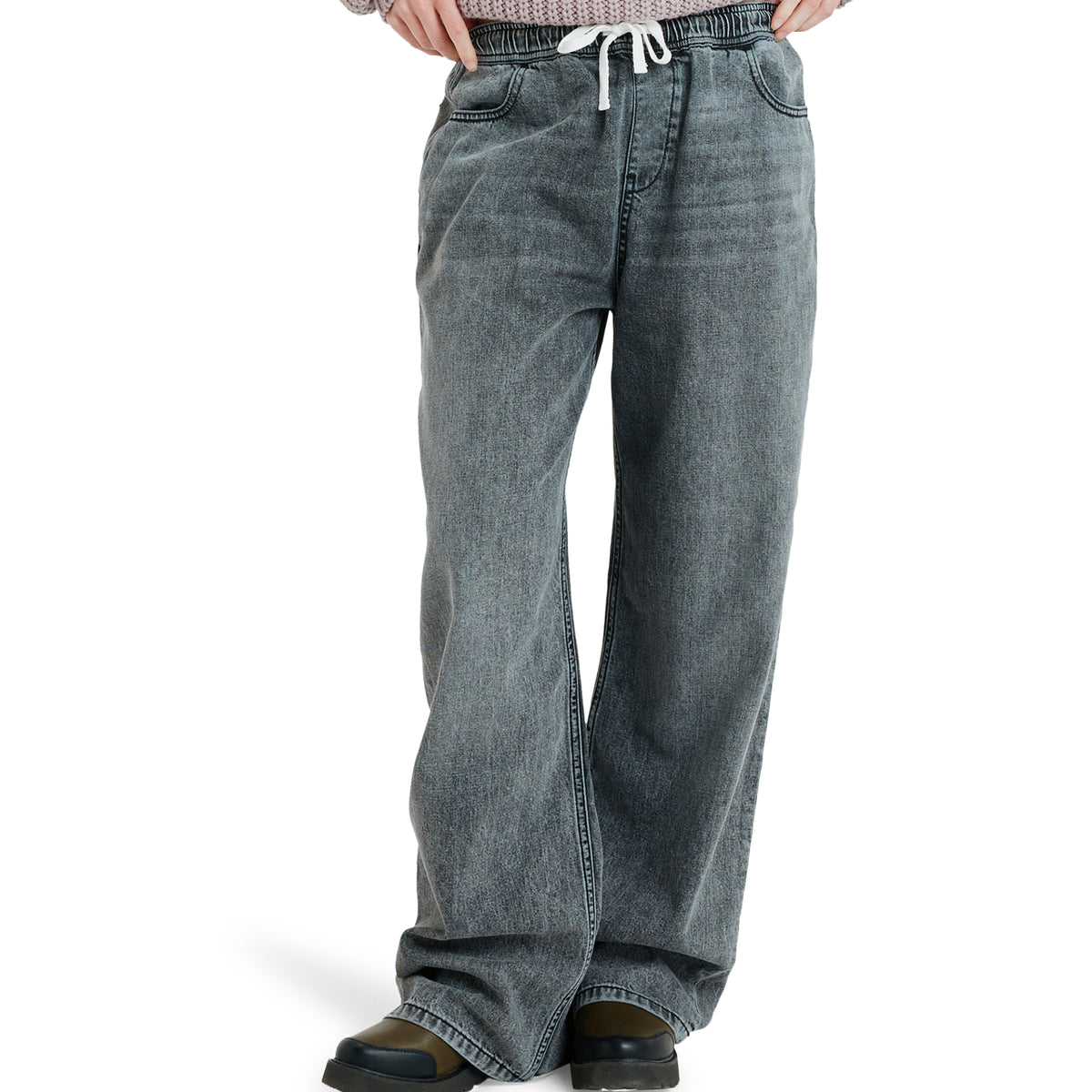 OUTLET】Roxy STUNNING VIEW MID GREY ウィメンズ デニム ワイド
