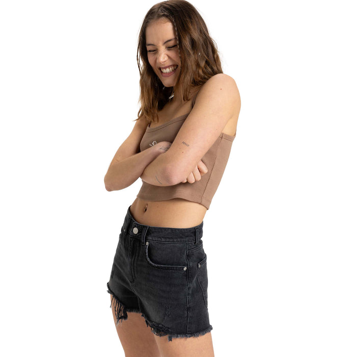 【OUTLET】Roxy NEW SWELL DENIM SHORT REGULAR ウィメンズ デニムショートパンツ