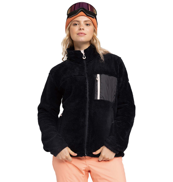 【OUTLET】保温 Roxy ALABAMA FULL ZIP SOLID スノーレイヤー