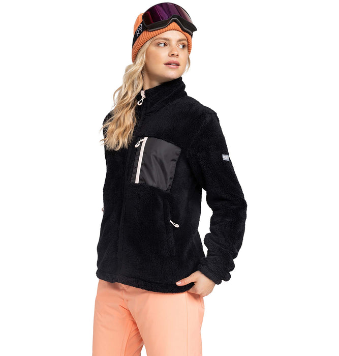 【OUTLET】保温 Roxy ALABAMA FULL ZIP SOLID スノーレイヤー