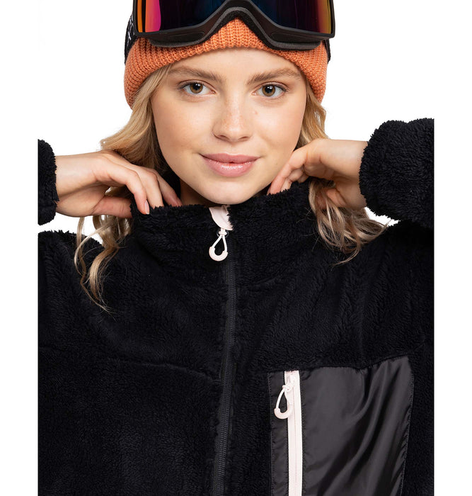 【OUTLET】保温 Roxy ALABAMA FULL ZIP SOLID スノーレイヤー