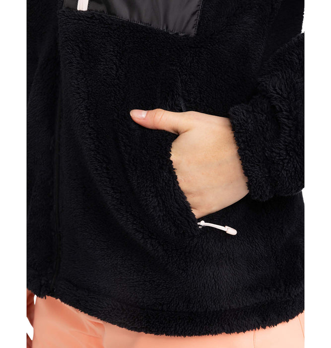 【OUTLET】保温 Roxy ALABAMA FULL ZIP SOLID スノーレイヤー