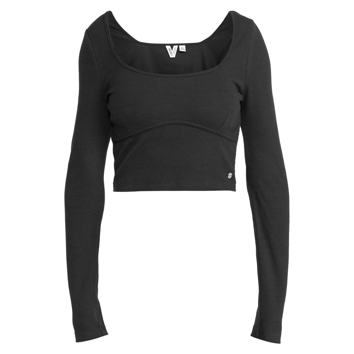 OUTLET】Roxy PRETTY PLEASE LS RIB クロップド丈トップス