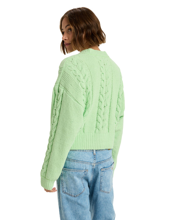 Roxy MISSING THE SUN ウィメンズ カーディガン ドロップショルダー 丈短め <2025FW HEART WAVE>  <25FWグローバル展開アイテム>