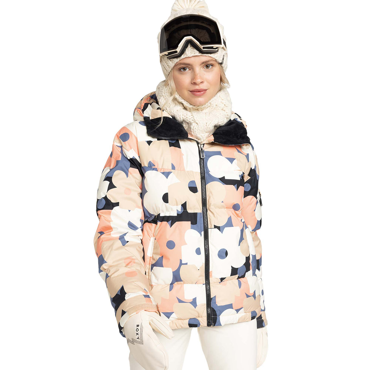 ROXY 花柄 ウィンタージャケット DRYFLIGHT 15K OUTLET】【RELAXED FIT】15K Roxy ALOFTED PUFFY JK スノージャケット
