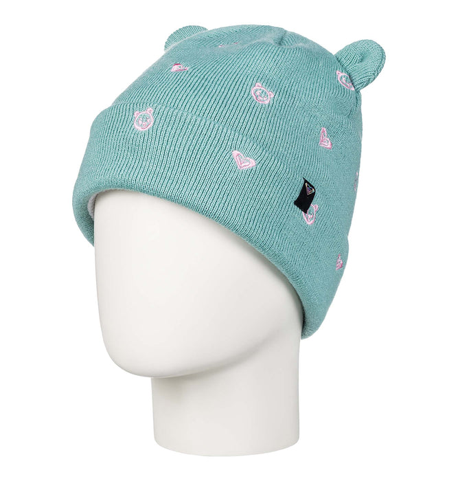 ハーフフリースライナー付き Roxy キッズ MINI SNOWMOON BEANIE