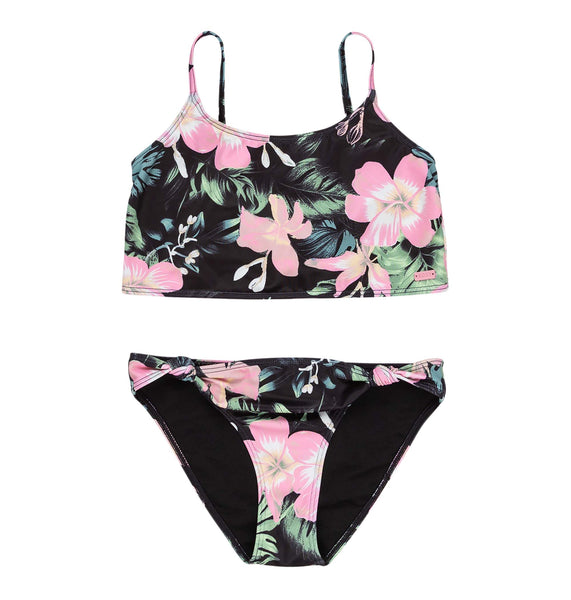 OUTLET FAMILY SALE】Roxy SHADOW FLORAL CROP TANK SET キッズ ビキニ