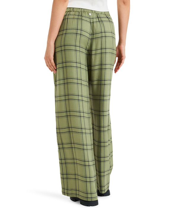 Roxy GREAT INFLUENCE ウィメンズ チェック レーヨン ロングパンツ <2025FW HEART WAVE>  <25FWグローバル展開アイテム>