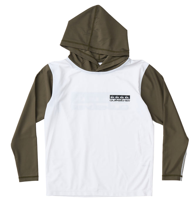 【OUTLET】QUIKSILVER キッズ・ユース OMNI BOX HOODIE YOUT長袖ラッシュガード UV CUT UPF50+ フーディ
