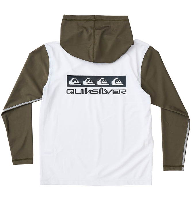 【OUTLET】QUIKSILVER キッズ・ユース OMNI BOX HOODIE YOUT長袖ラッシュガード UV CUT UPF50+ フーディ