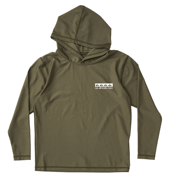 【OUTLET】QUIKSILVER キッズ・ユース OMNI BOX HOODIE YOUT長袖ラッシュガード UV CUT UPF50+ フーディ