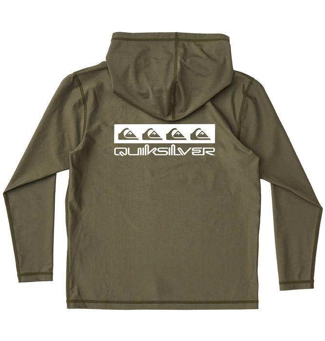 【OUTLET】QUIKSILVER キッズ・ユース OMNI BOX HOODIE YOUT長袖ラッシュガード UV CUT UPF50+ フーディ