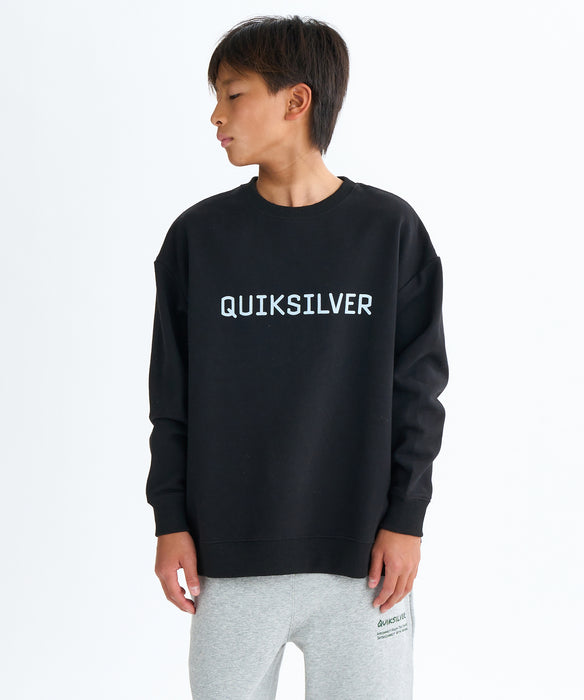 Quiksilver キッズ・ユース DNA BIG CLICKER SWEAT CREW YOUTH プルオーバー 特殊裏起毛 (130-160CM)