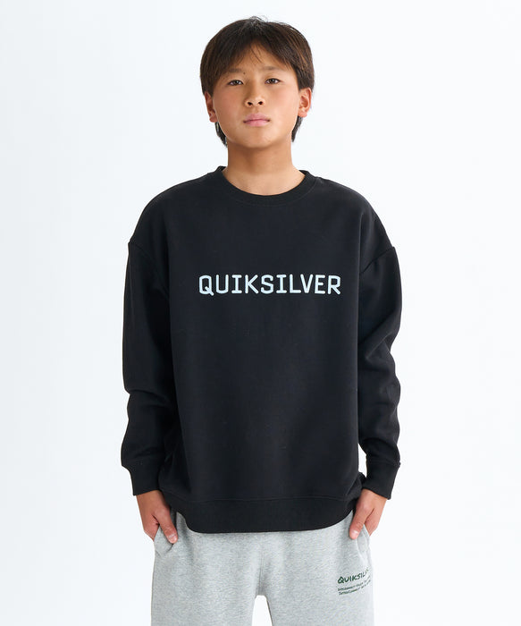Quiksilver キッズ・ユース DNA BIG CLICKER SWEAT CREW YOUTH プルオーバー 特殊裏起毛 (130-160CM)