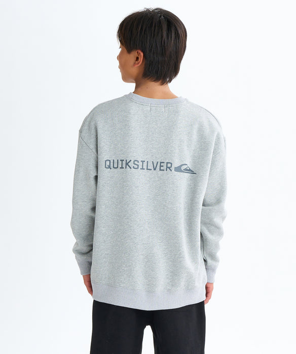 Quiksilver キッズ・ユース DNA BIG CLICKER SWEAT CREW YOUTH プルオーバー 特殊裏起毛 (130-160CM)
