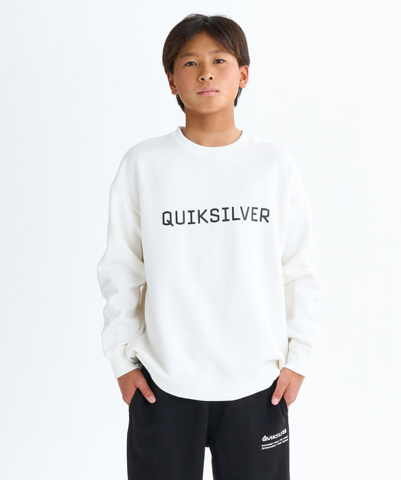 Quiksilver キッズ・ユース DNA BIG CLICKER SWEAT CREW YOUTH プルオーバー 特殊裏起毛 (130-160CM)