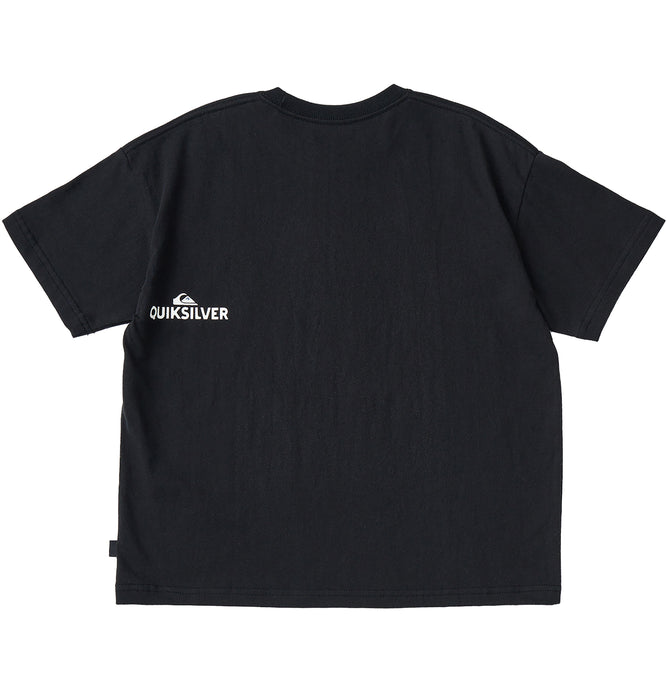 【OUTLET】QUIKSILVER キッズ・ユース TYPED OUT ST YOUTH 半袖コットンTシャツ ルーズフィット (130-160cm)