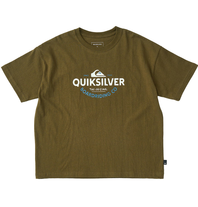 【OUTLET】QUIKSILVER キッズ・ユース TYPED OUT ST YOUTH 半袖コットンTシャツ ルーズフィット (130-160cm)