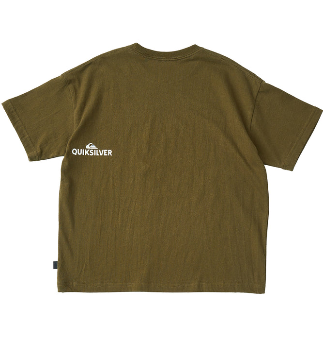 【OUTLET】QUIKSILVER キッズ・ユース TYPED OUT ST YOUTH 半袖コットンTシャツ ルーズフィット (130-160cm)