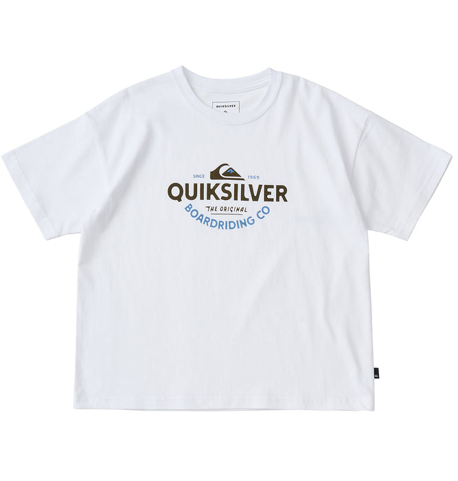 【OUTLET】QUIKSILVER キッズ・ユース TYPED OUT ST YOUTH 半袖コットンTシャツ ルーズフィット (130-160cm)