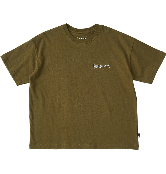 【OUTLET】QUIKSILVER キッズ・ユース FROG RITUAL ST YOUTH 半袖コットンTシャツ ルーズフィット バックプリント (130-160cm)