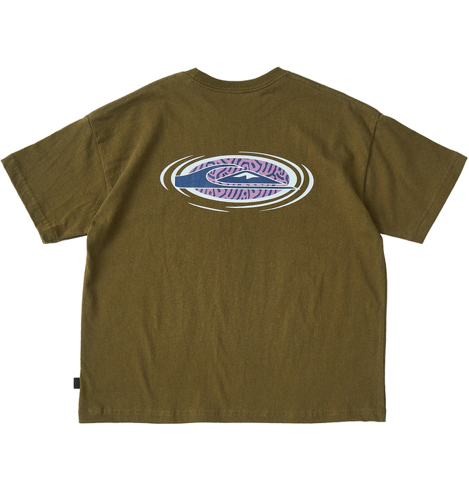【OUTLET】QUIKSILVER キッズ・ユース FROG RITUAL ST YOUTH 半袖コットンTシャツ ルーズフィット バックプリント (130-160cm)