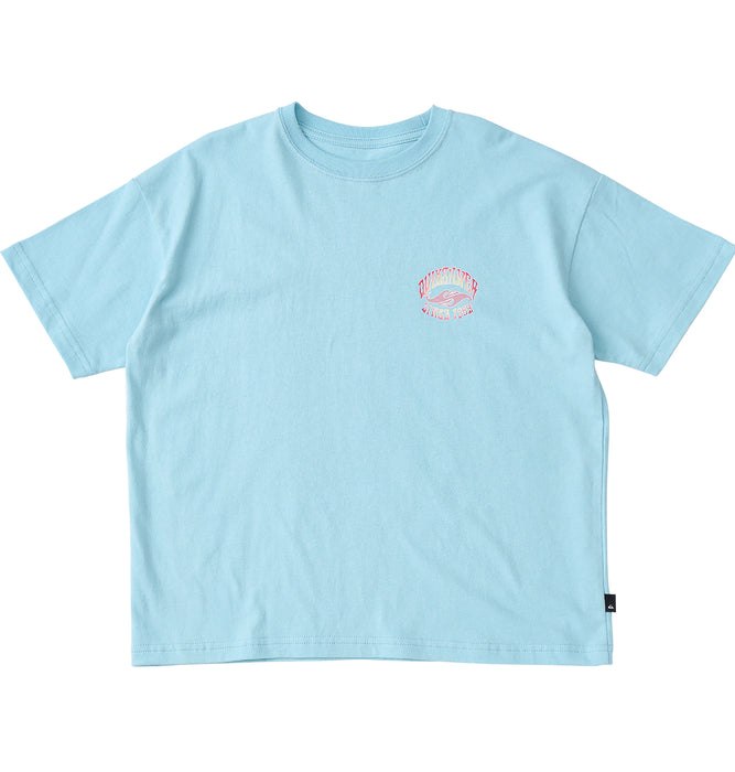 【OUTLET】QUIKSILVER キッズ・ユース TIME UP ST YOUTH 半袖コットンTシャツ ルーズフィット バックプリント (130-160cm)