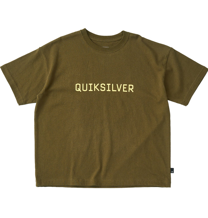 【OUTLET】QUIKSILVER キッズ・ユース DNA BIG CLICKER ST Y 半袖コットンTシャツ ルーズフィット ロゴT (130-160cm)