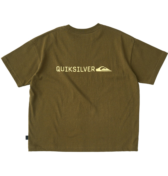 【OUTLET】QUIKSILVER キッズ・ユース DNA BIG CLICKER ST Y 半袖コットンTシャツ ルーズフィット ロゴT (130-160cm)