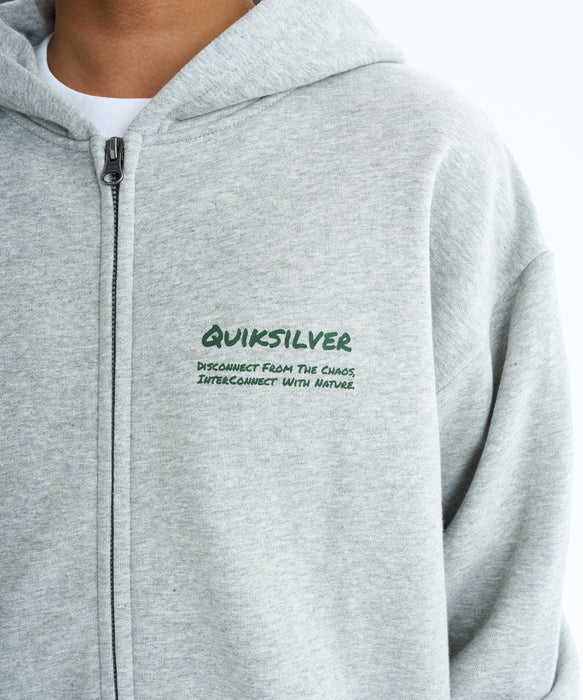 【OUTLET】Quiksilver ユース HAND DRAWN ZIP PK YOUTH フーディ パーカー 特殊裏起毛 (130-160CM)
