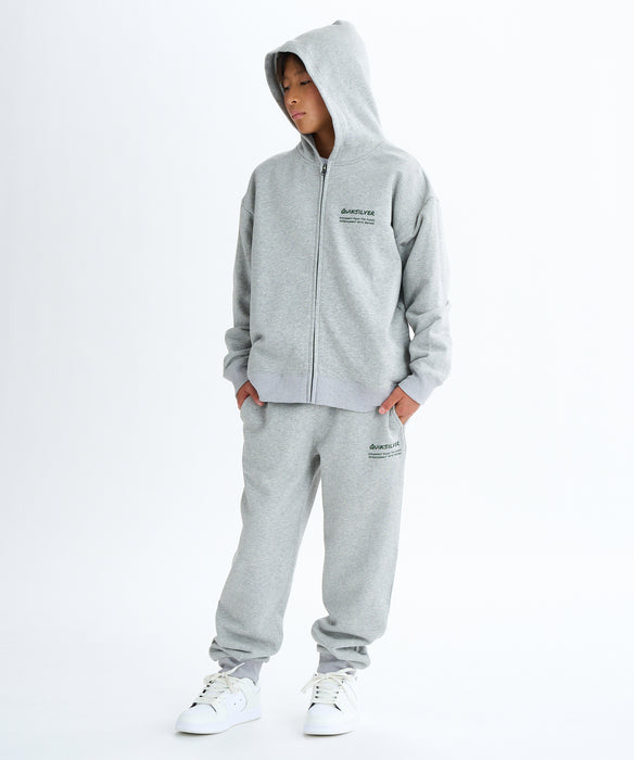 【OUTLET】Quiksilver ユース HAND DRAWN ZIP PK YOUTH フーディ パーカー 特殊裏起毛 (130-160CM)