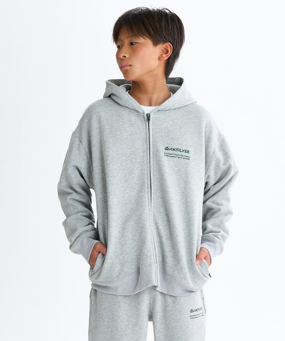 パーカー　Quicksilver  キッズ　130 新品未使用 ラッシュガード OMNI BOX HOODIE YOUT&frasl;クイックシルバーキッズ長袖ジップアップパーカーラッシュガード(水着) キッズ 子供 男の子
