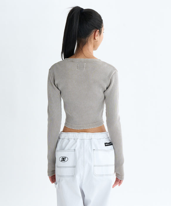 DC Shoes 25 WS TELECO SHORT LS 長袖Tシャツ ウィメンズ