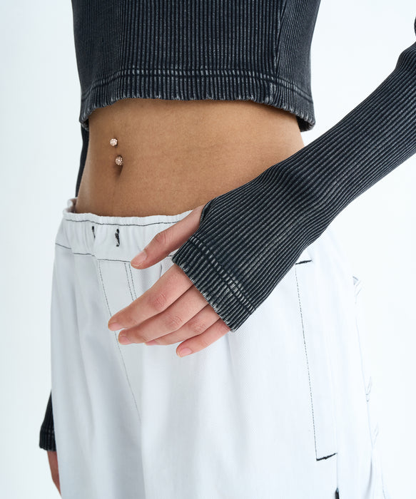 ペルージャTシャツL②リブジャケットL②ネックストラップ④ DC Shoes 25 WSTELECO HARLFZIP SHORT LS 長袖Tシャツ ウィメンズ