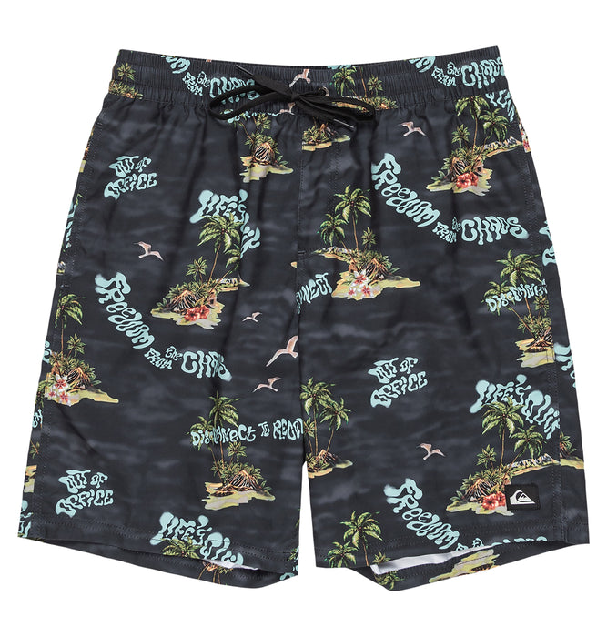 【OUTLET】QUIKSILVER メンズ EVERYDAY STRAIGHT VL ジャムボードショーツ ノンストレッチ 19インチ インナーショーツ付き (ウエストゴムタイプ)<EVERYDAY COLLECTION>