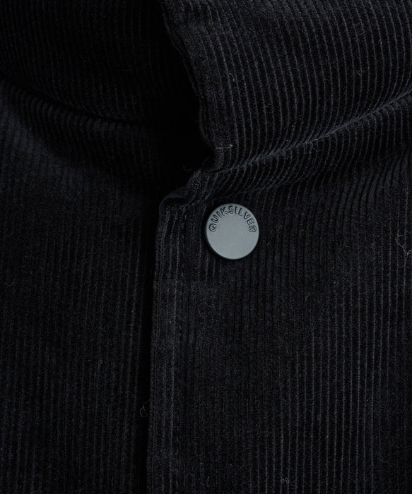 【OUTLET FAMILY SALE】Quiksilver メンズ COLD WIND JACKET コーデュロイジャケット ルーズフィット 撥水