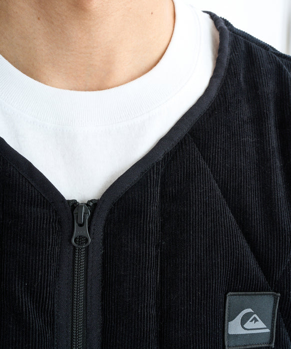 【OUTLET】Quiksilver メンズ COLD WIND CARDIGAN コーデュロイカーディガン ルーズフィット 撥水