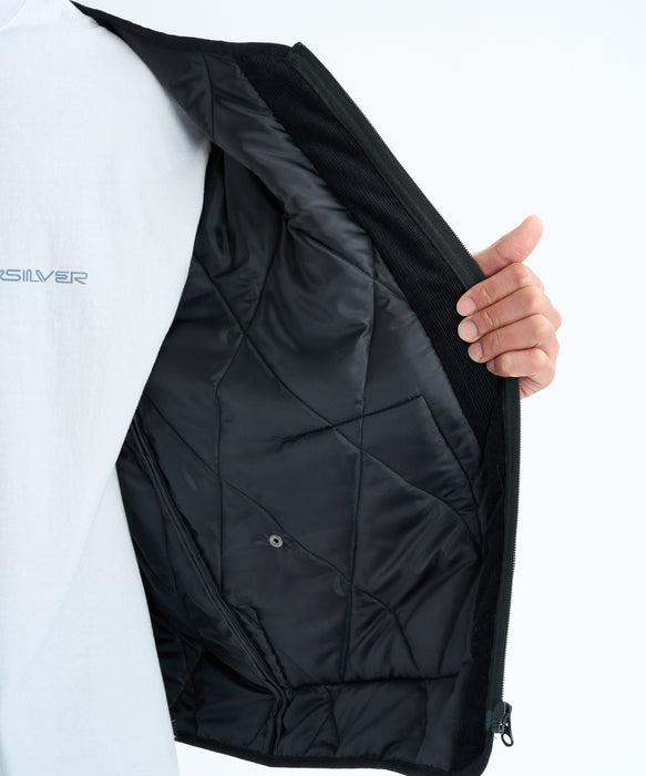 【OUTLET】Quiksilver メンズ COLD WIND CARDIGAN コーデュロイカーディガン ルーズフィット 撥水
