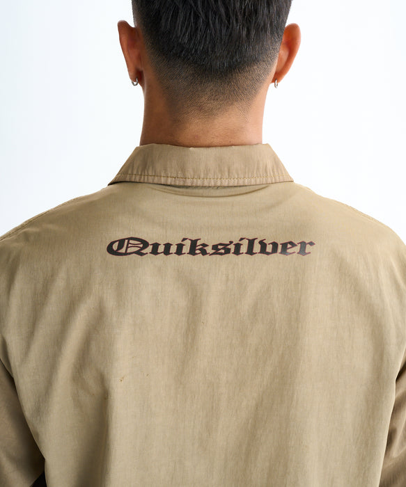 【OUTLET】Quiksilver メンズ PG COACH JACKET コーチジャケット ユーズドライク MERCURY