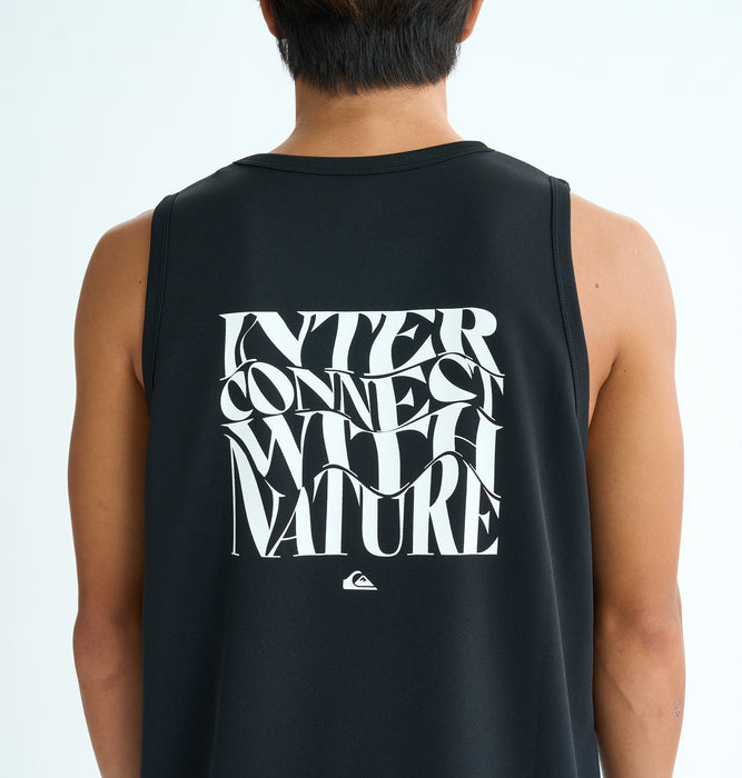 【OUTLET】QUIKSILVER メンズ DISTORTION TANK タンクトップ ノースリーブ レギュラーフィット UV CUT UPF 50+