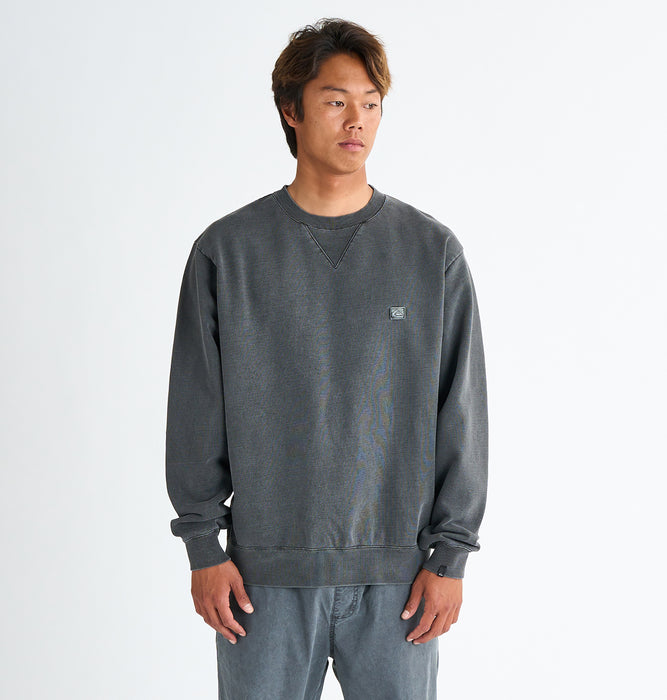 【OUTLET】QUIKSILVER メンズ QS LOGO SWEAT CREW 長袖スウェット ルーズフィット