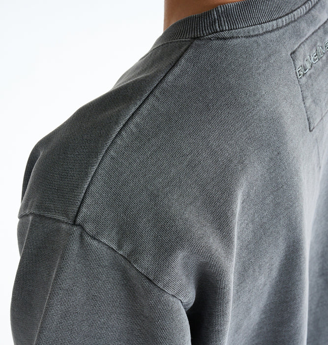 【OUTLET】QUIKSILVER メンズ QS LOGO SWEAT CREW 長袖スウェット ルーズフィット