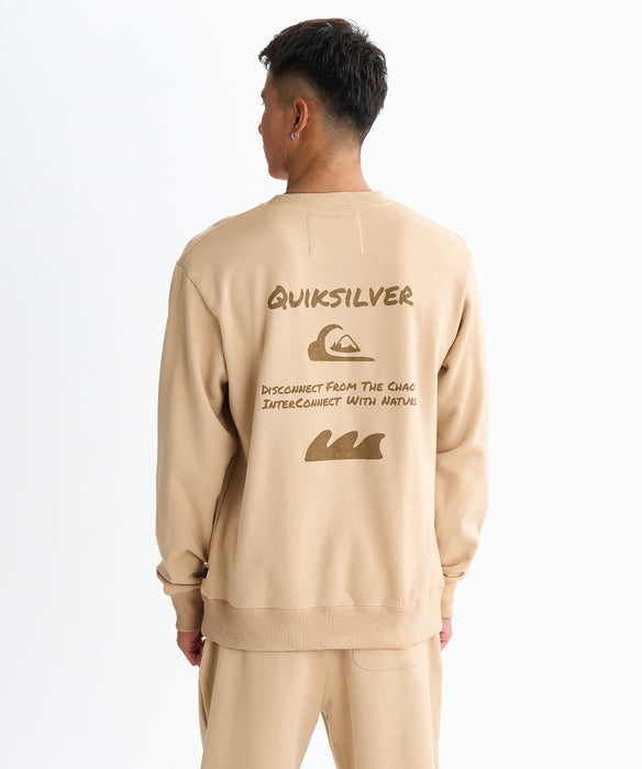 OUTLET】QUIKSILVER メンズ HAND DRAWN SWEAT CREW クルーネック