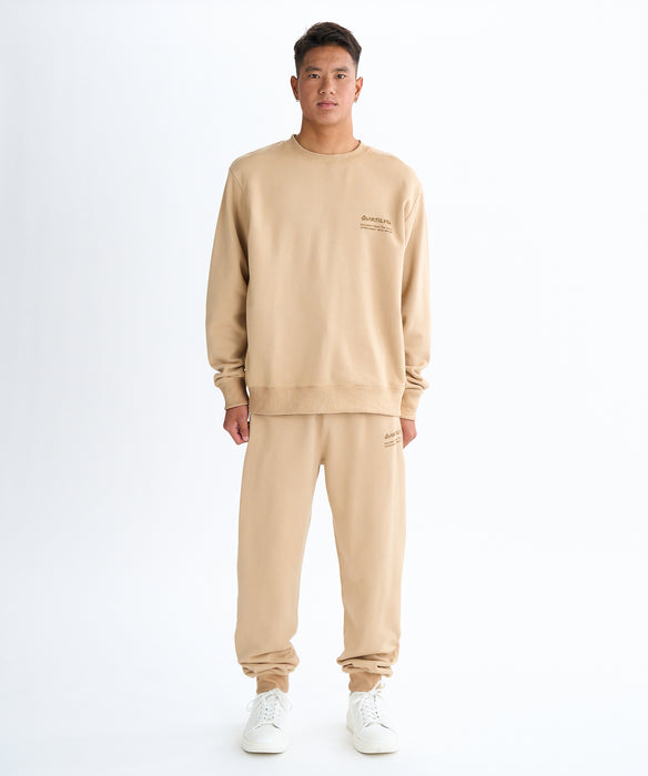 【OUTLET】QUIKSILVER メンズ HAND DRAWN SWEAT CREW クルーネックスウェット 軽量ソフトフリース 特殊裏起毛