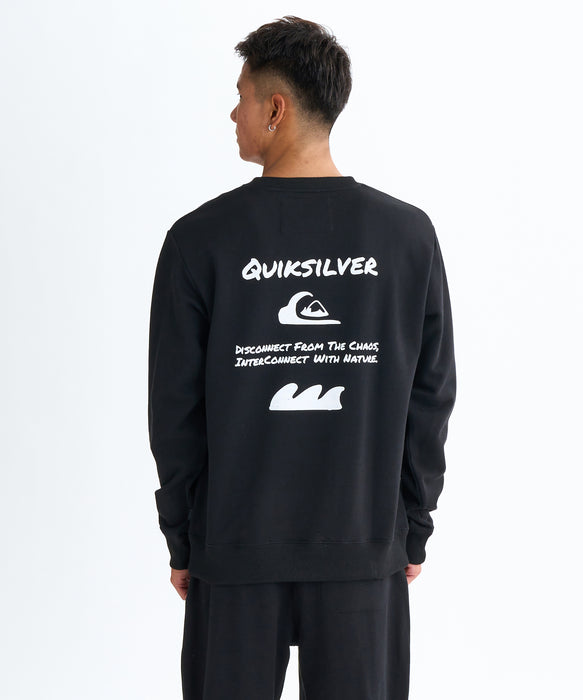 Quiksilver HAND DRAWN SWEAT CREW プルオーバー 特殊裏起毛