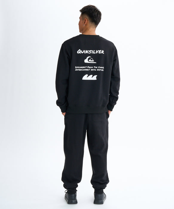Quiksilver HAND DRAWN SWEAT CREW プルオーバー 特殊裏起毛