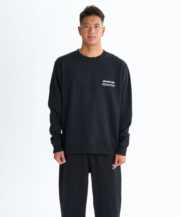 Quiksilver HAND DRAWN SWEAT CREW プルオーバー 特殊裏起毛
