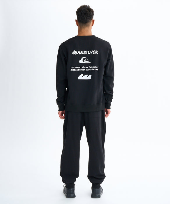 Quiksilver HAND DRAWN SWEAT CREW プルオーバー 特殊裏起毛