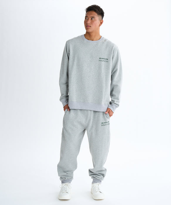 【OUTLET】QUIKSILVER メンズ HAND DRAWN SWEAT CREW クルーネックスウェット 軽量ソフトフリース 特殊裏起毛