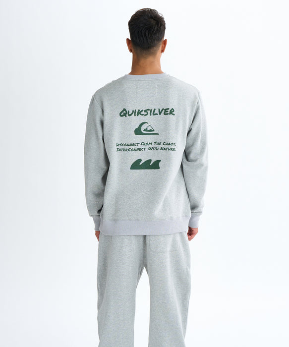 Quiksilver HAND DRAWN SWEAT CREW プルオーバー 特殊裏起毛